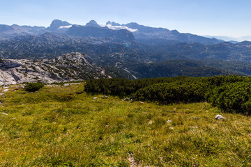 Beautiful landscape of mountains on summertime in Austria, Europe.