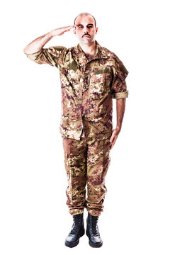recommend clip art: Saluting soldier