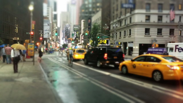 Rainy Day in Manhattan Establishing Shot