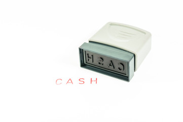 cash Rubber Stamp over a white background