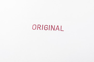 Original rubber stamp isolated on white background