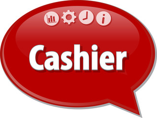 Cashier   Business term speech bubble illustration