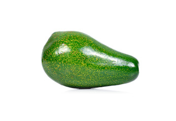 Fresh avocados on white background.