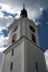 The high bell tower and clock tower.