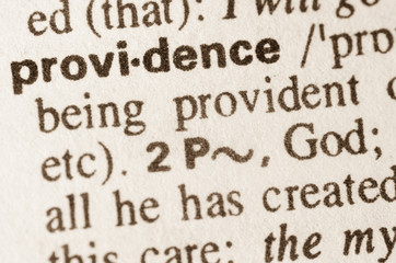 Dictionary definition of word providence