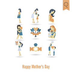 Happy Mothers Day Icons