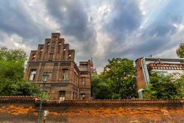 Prague at dusk, old building in the background