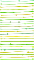 liquid organic green yellow stripe lines pattern over white