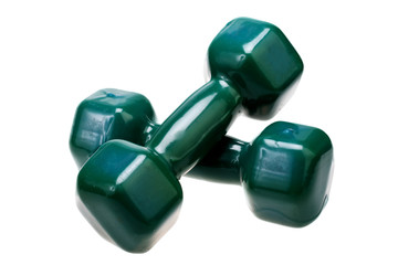 Two of dumbbells Isolated on white background