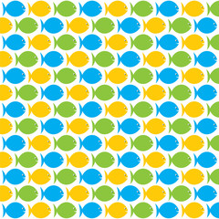 colorful fish pattern background design vector