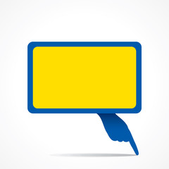 creative blank message bubble design vector