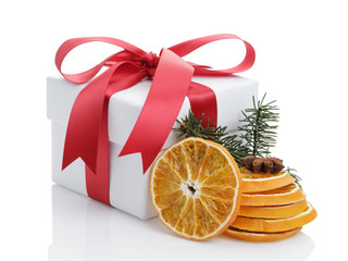 christmas decorations with present