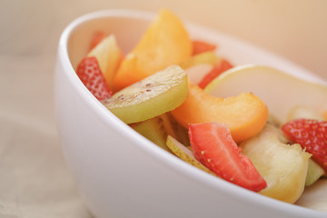 fresh fruit salad closeup photo