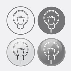 Set of light bulb icon - vector icon design concept