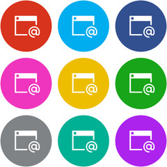 Fototapeta na wymiar Flat Multicolor App Icon 
