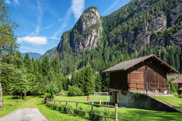 Fototapeta premium mountain landscape on Dolomites, Trentino, Italy
