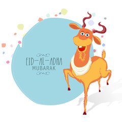 Obraz na płótnie Canvas Eid-Al-Adha celebration with goat.