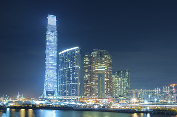 Plakat Hong Kong City at night