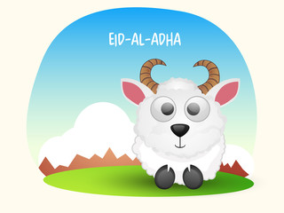Cute sheep for Eid-Al-Adha celebration.