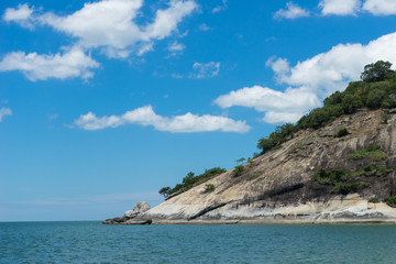 Naklejka premium Hua hin Beach and big stone 1