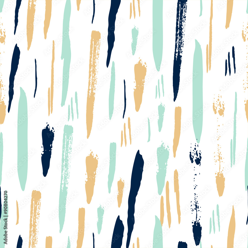 Aufkleber scandinavian seamless pattern with brush strokes