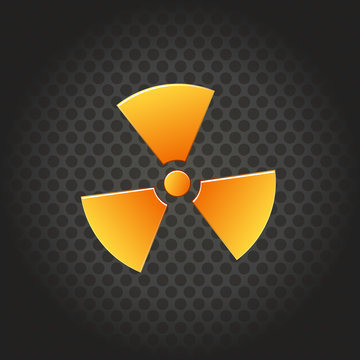 Nuclear radiation abstract symbol