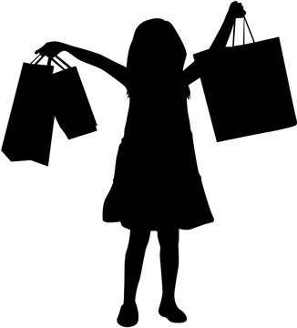 Girl on shopping.