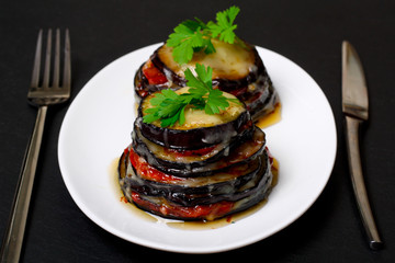 Parmigiana di melanzane: baked eggplant - italy, sicily cousine