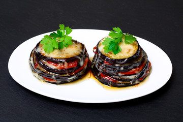 Parmigiana di melanzane: baked eggplant - italy, sicily cousine