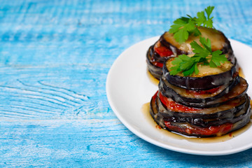 Parmigiana di melanzane: baked eggplant - italy, sicily cousine