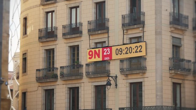 4K Catalan Separatist Movement Countdown Clock
