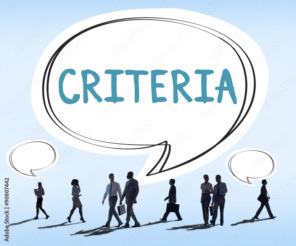 Poster criteria controlling follow guidelines conduct concept