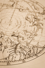 Obraz premium Antyczna mapa nieba