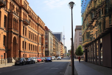 Naklejka premium Street in the Center of Berlin, Germany
