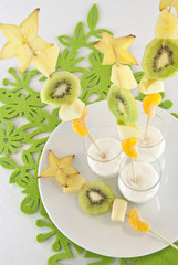 Brochetas de frutas