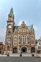 Fototapeta na wymiar Town Hall in Frydlant Czech Republic