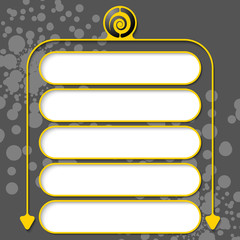 Five frames for your text and spiral