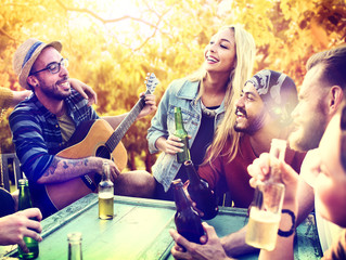 Diverse People Friends Hanging Out Happiness Concept