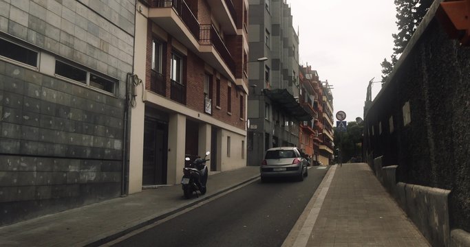 4K Barcelona City Traffic and Pedestrian Activity