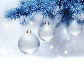 silver Christmas background