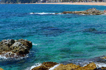 Turquoise sea rocks