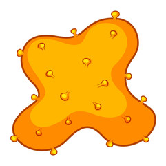 Yellow bacteria on white