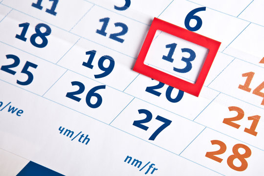 Calendar Friday 13