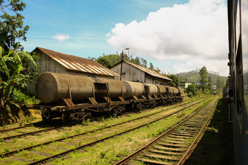 Fototapeta na wymiar Güterzüge, Sri Lanka