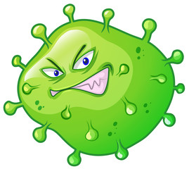 Bacteria with angry face