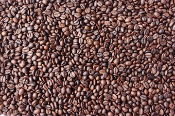 Close up of coffee beans background