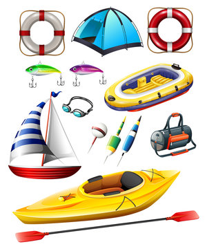 Fishing equipments and boats