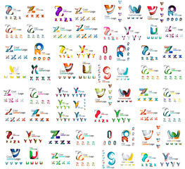 Fototapeta na wymiar Mega set of letter logos