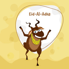 Fototapeta premium Eid-Al-Adha celebration with goat.