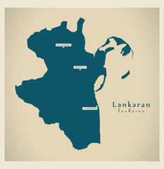 Modern Map - Lankaran AZ